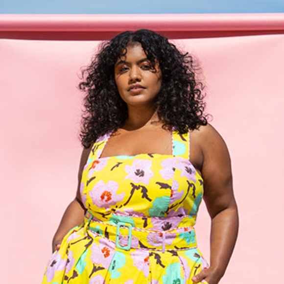 Rachel Antonoff Antonia Crop Top in Yellow Poppy - Picture 1 of 3